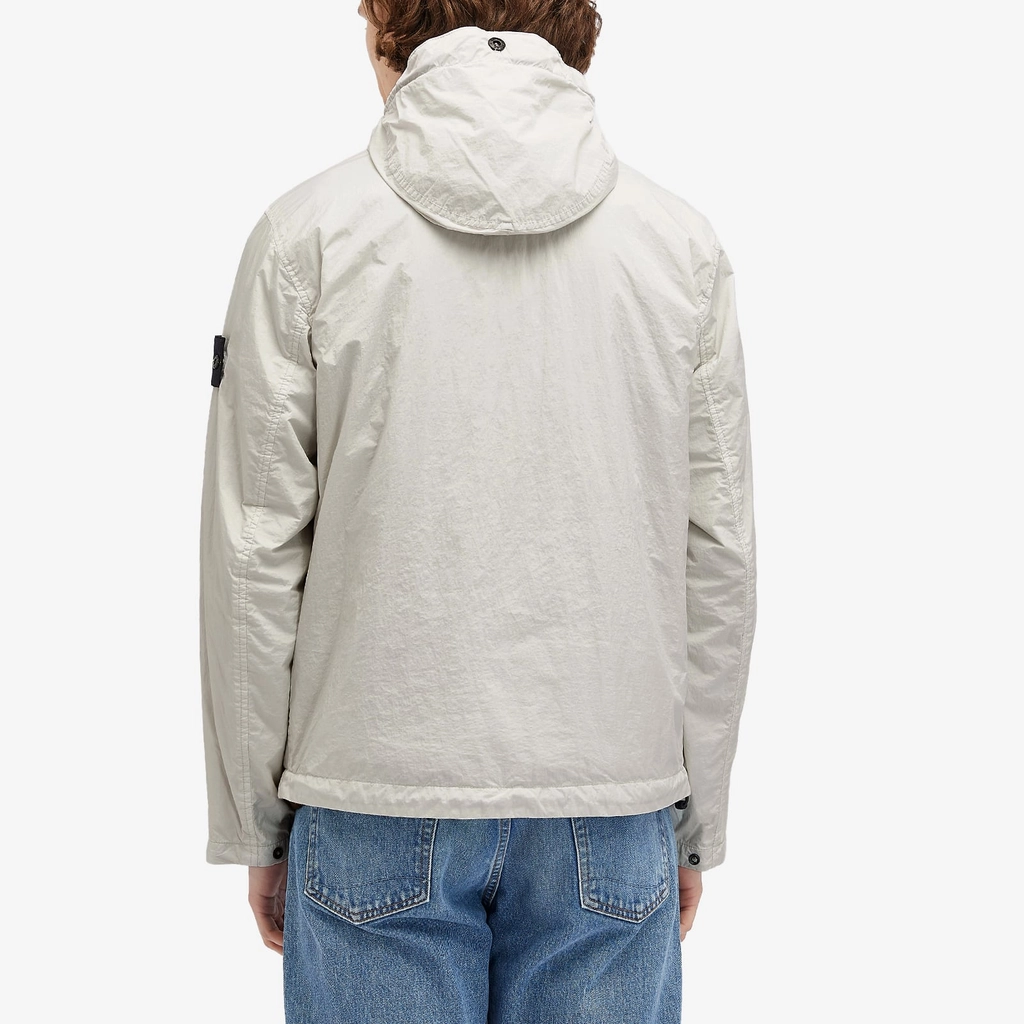 Stone Island Men's Crinkle Reps Hooded Jacket Sky Blue